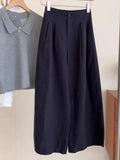 Good To Wear To The Scream, Word Of Mouth Explosion! Tibetan Blue Linen Broad Leg Pants Summer Loose Shading Thin Nine Trousers