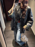 New Chinese Leather Women's New Retro Super Fire National Style Coat Cool Wind Open Shirt Women