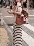 Linen & Sheep Lazy Sensen Mahjong Knitted Knitted Knitted Short-Sleeved Women 2025 Early Autumn