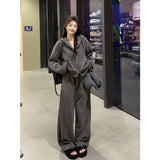 Sports Suit Women 2025 Spring And Autumn Students Korean Version Of Loose Thin Fashion Dress Casual Two Sets