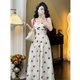 Micro Fat Mm French Fashion Sling Skirt Autumn Harvest Waist Seaside Fairy Dress