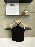 149# Summer New Pure Lust Wind And Back Hanging Waistcoat Female Slime Integrated With Chest Mat On Top