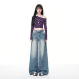 2026 New | Vintage | Pressing And Folding Process | Low-Rise Loose Broad-Legged Jeans
