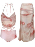 Yan Korean Bikini Women 2026 New Three-Piece Sexy Long Dress Hot Springs Wind Swim