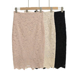 French Retro Lace Skirt Women's Summer New High-Rise Slimming Temperament Half-Dressed Skirt