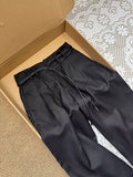 CHAO Class Recommendation! Old Money Style High-End Silk Silk Silk Trousers Women Loose Straight High Waist Wide Leg Pants Summer