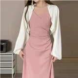 Sensing Spring And Autumn Black Sling Dress 2025 Long Dress Women's New French Style