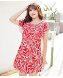 Large-Size Swimsuit Women Fatmm160 Pounds With Chest Cushions To Cover The Belly Mother Fattening Plus Dress Swimsuit Batch