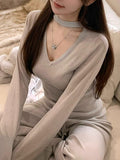 F Line Xu Research Diary 2025 Autumn And Winter New Hanging Neck Wool Bottoming Shirt Knitted Top Woman
