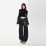 Vintage Autumn And Winter Main Push A Rich Coffee Brick Red Light Khaki Brown Trousers & Lengthen