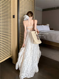 Seaside Holiday Wind And Wind Hanging Neck Dress Beach Dress Early Spring With Chest Cushion A Skirt Pure Desire To Hollow Long Dress