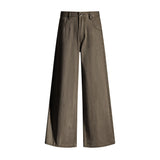 25 Autumn And Winter New Washing Fabric High Waist Thin Design Loose Wide Legs Casual Pants Women