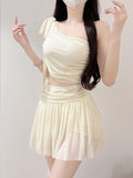 2026 New Women's Skirts And Shoulders Design Pure Sexy Set Beach Hot Spring Holiday Swimsuit Girl