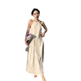 2025 Independent Design Handmade Rope Weaving Neck-Luck Holiday Dress Dress Seaside Holiday Dress