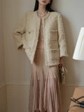 Wool Egyptian Gold Double C Royal Handicraft Loose Small Fragrant Long-Sleeved Coat Coat Women Autumn