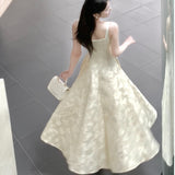 2026 New Summer Female Embroidery Wedding Dress Retro Temperament Slim Slimming Birthday Dress