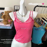 739# People Cotton Fake Two Hot Girls Wearing Slings Waistwear With Chest Pads Slimming Inside And Wearing Beautiful Backs