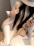 [Aesthetic Of Thousands Of Gold] Antique Wool Sparrow Cloak Heavy Industry Thick Sweater Cardigan Coat