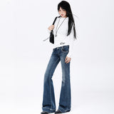 | Economic Atmosphere | Fashion Bible | Ultra-Low-Waisted Trousers Denim Cotton Small Batch Order