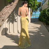 2025 Elegant Girded Evening Dress With Dress Holiday Atmosphere Sense Of Senior Sanya Travel Holiday Dress