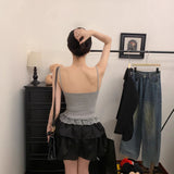 790# Sweet Age-Reduced Sling Vest Autumn And Winter New Plush Puppy Lace Lace Lace On The Bottom Of The Dress