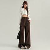 Autumn And Winter Main Push Color Tie High Waist Straight Jeans Trousers & Length Routine