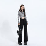 2025 Winter Explosion & On The Burst Color White Old Father Soft Broad Leg Tug Jeans