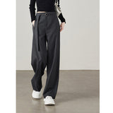 Spring 2025 New Women's Loose Thin High-Waisted Broad-Legged Straight Suit Pants Casual Drag Floor Pants Women