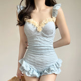 Wow 2026 New Triangle Conjoined Swimsuit Female Shade Thin Beach Resort Hot Spring Swimsuit Swimsuit