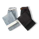 2025 Plus Plus Thick Broad Leg Pants Women's Jeans Vintage Hot Trousers Jeans Women's Long Pants