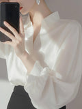 French White Shirt Female Professional High Sense 2026 Spring Cooked Sister Wearing A Top Fashion Chiffon Shirt