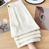Tiansi Linen Broad Leg Pants Women Summer Thin 2026 New High-Waisted Cotton Trousers Trousers Straight Trousers