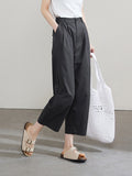 Special Counter Quality 2025 Summer New Loose Thin High Waist Commuting Nine Casual Broad-Legged Pants Balloon Pants