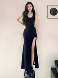 Sweet And Spicy Dress 2026 Summer New French Temperament Slim Thin Black Long Fishtail Dress Women's Dress