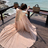 Seaside Holiday Dress Big Show Back Dress High Atmosphere To Take Pictures Goddess Wearing Sexy Fairy Suit Dress