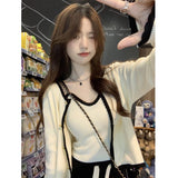 Small Fragrant Long-Sleeved Knitted Cardigan Coat Women's Autumn Design Sense Of Small Loose Thin Short Outer Coat
