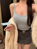696# Summer With Chest Cushions Small Sling Vest Women Tight Body Pure Desire To Wear Inside And Outside The Bottom Of The Bottom