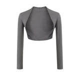 Ken Bean With The Same Long-Sleeved Short Sunscreen Small Shoulder Shawl Wearing A Casual Blouse Repair Elastic Shawl