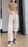 Quick-Drying Trousers Women's Summer Thin Ice Silk Straight Sunscreen Spring And Autumn Broad-Legged Paratroopers
