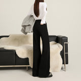 Loose Elastic Pure Black Micro-Horned Cowboy Cowgirl Not Pressed Leg Straight Horn Display Thin Leg Size