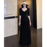 French Pure Lusty Gray Kinesi Dress Women's Summer 2026 New Temperament Waist Skirt
