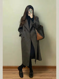 Maillard Wears A High-Grade Feeling Of Hair, The Woman's Autumn And Winter Thick Knee Long Korean Wind Coat