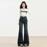 Vintage Loudspeaker Jeans Women's New High-Rise Slim Elastic Cement Gray Thighs In Autumn 2025