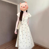 Blossoming French Bubble Sleeve Dress Women's Summer 2026 New Small Temperament Beautiful Dress