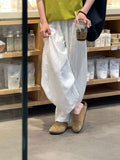 Simple Korean Version Of Lazy Windy Feeling Sky Silk Wide Leg Pants Women Summer Thin Loose Thin Thin Thin Thin Thin Thin Waist Leisure Pants