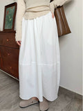 Black Flower Moss Half Skirt Women In Early Autumn 2026 New Loose Waist Cover Thin High Waist Grow Long Skirt