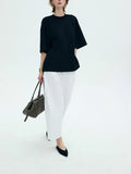 Gauck Heavy Cotton Knitted Spliced 100 Silk Silk Scarves Fashion T-Shirt