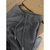 CHAO Class Recommendation! Gray Texture Arc Narrow Waist Banana Pants Women Lazy Wind Loose Leisure Trousers
