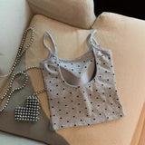 1053# Human Cotton Pure Sweet Hottie Sexy Bare Back To Thin Sling Vest Woman With Chest Pad Yoga Suit Hundred