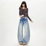 Autumn New 2025 Cowgirl Loose Trousers Fashion Design Daily Comfortable Wide Leg Pants